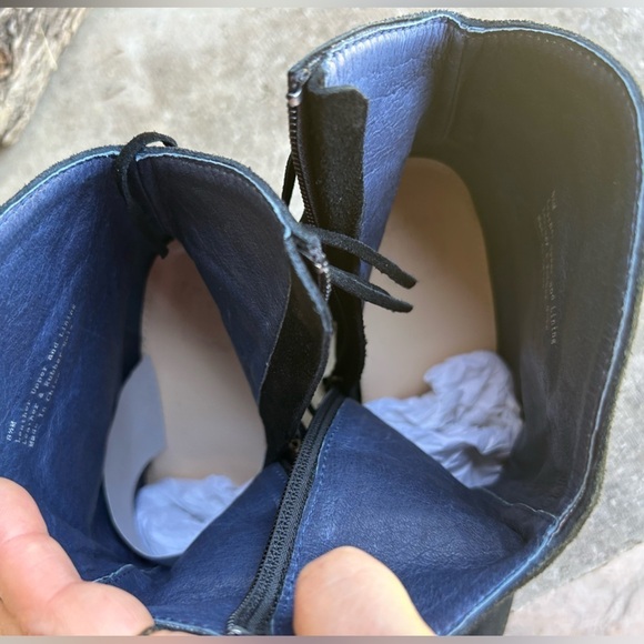 DW boots leather suede fringe black western ankle Hardy booties Sz-8.5M. E - Picture 13 of 14